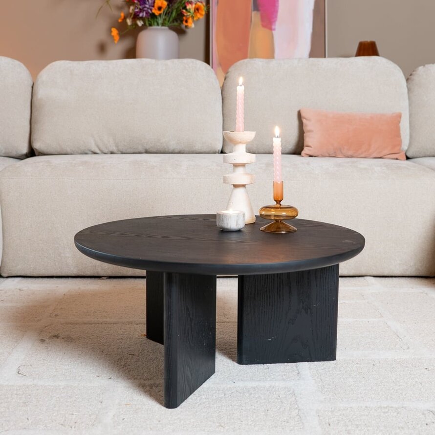 Salontafel Aya ø68 cm zwart