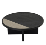 Bronx71 Salontafel Maeva rond zwart eiken Ø80 cm