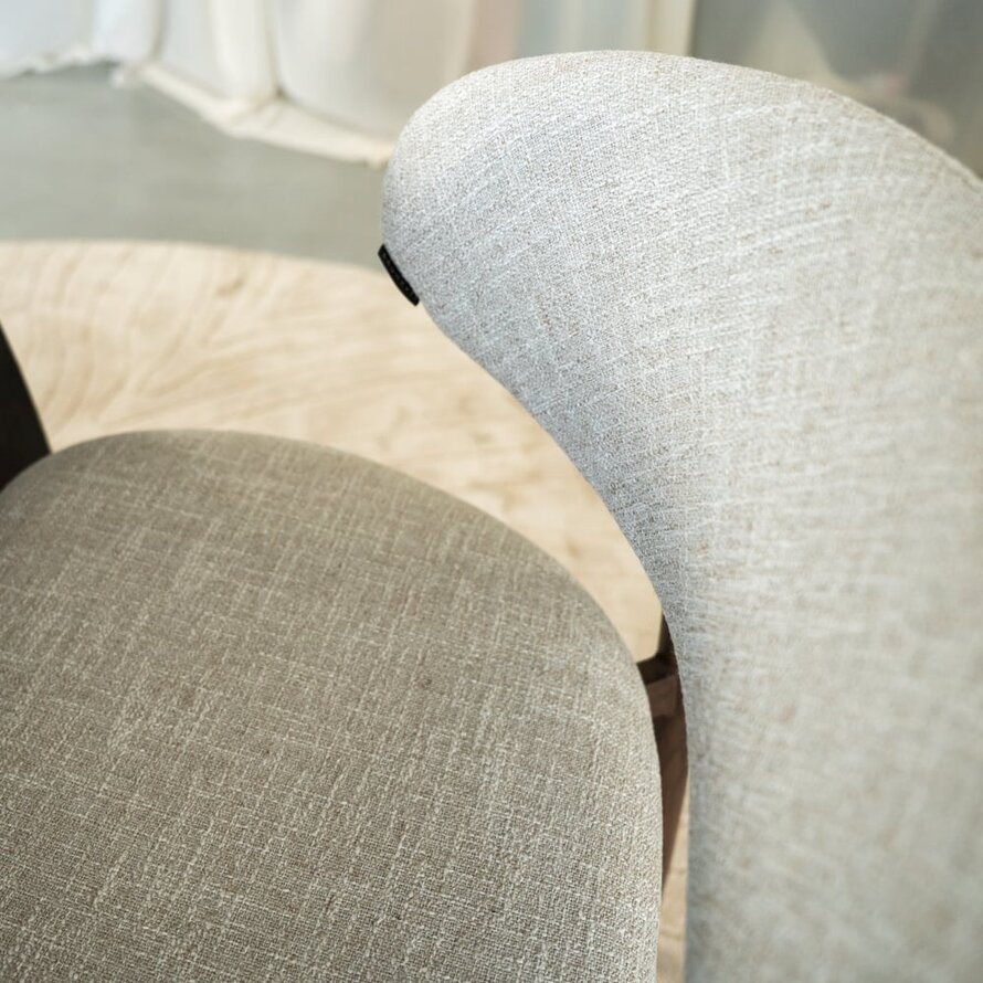 Eetkamerbank Lara linnen taupe 160 cm