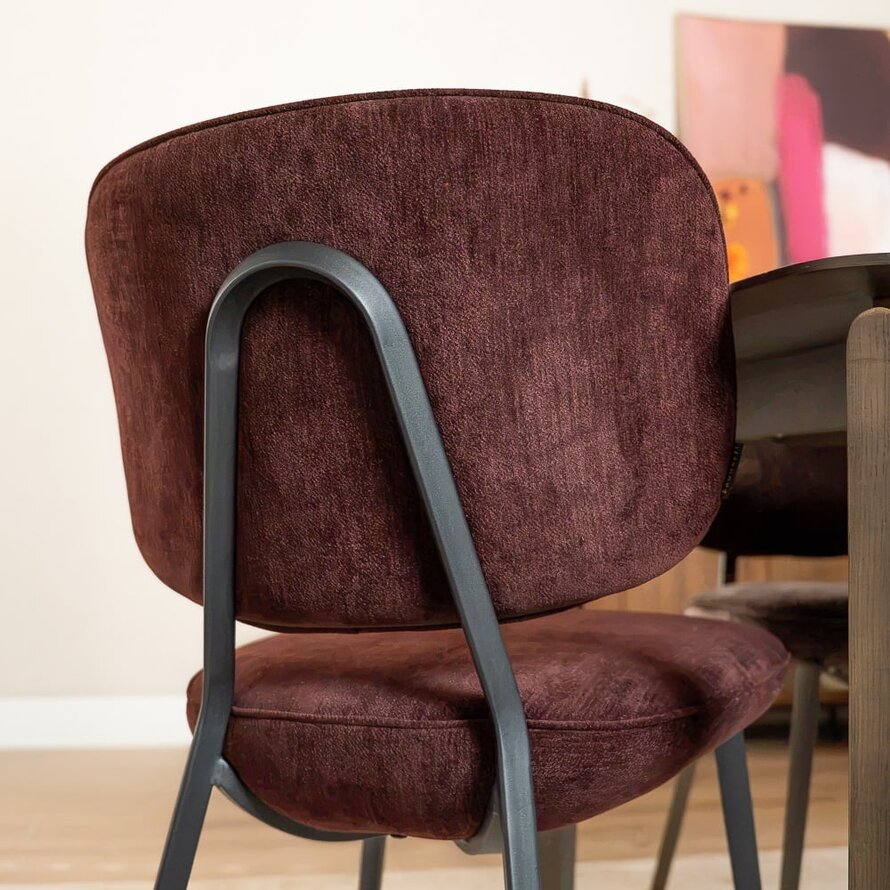 Stoel Rosa velvet paars
