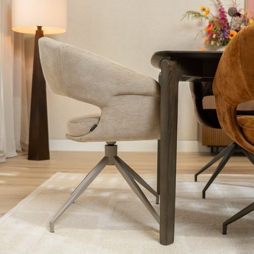 Stoel Suzie draaibaar velvet beige