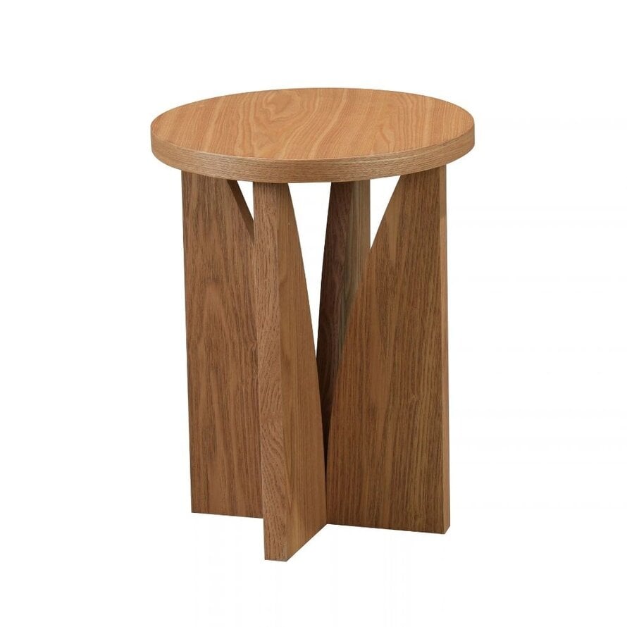 Bijzettafel Miami ø35 cm blank eiken