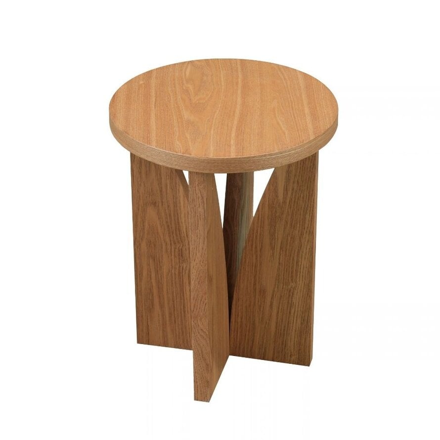 Bijzettafel Miami ø35 cm blank eiken
