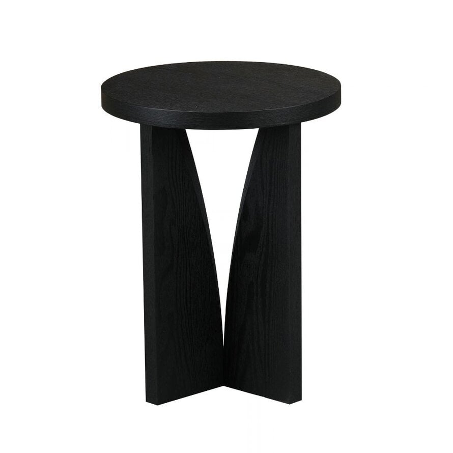 Bijzettafel Miami ø35 cm zwart eiken