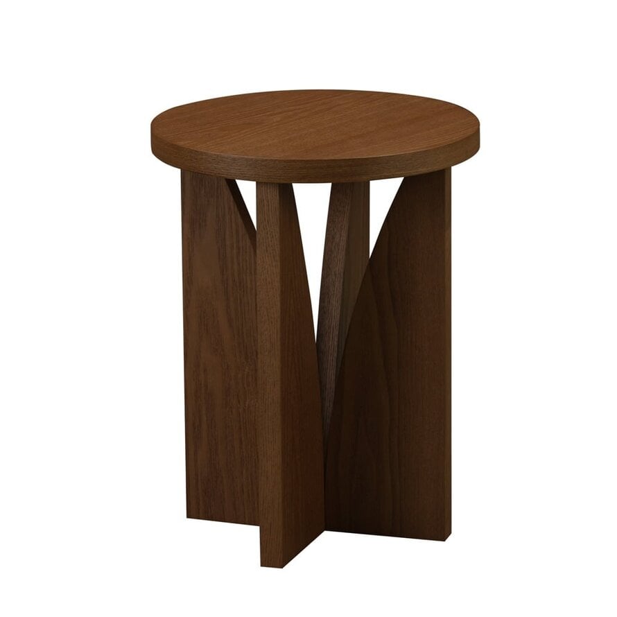 Bijzettafel Miami ø35 cm rustiek eiken