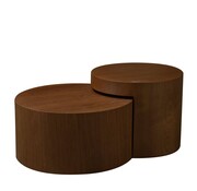 Bronx71 Salontafel set Ontario Ø55 en Ø80 cm rustiek eiken