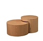 Salontafel set Ontario Ø55 en Ø80 cm blank eiken