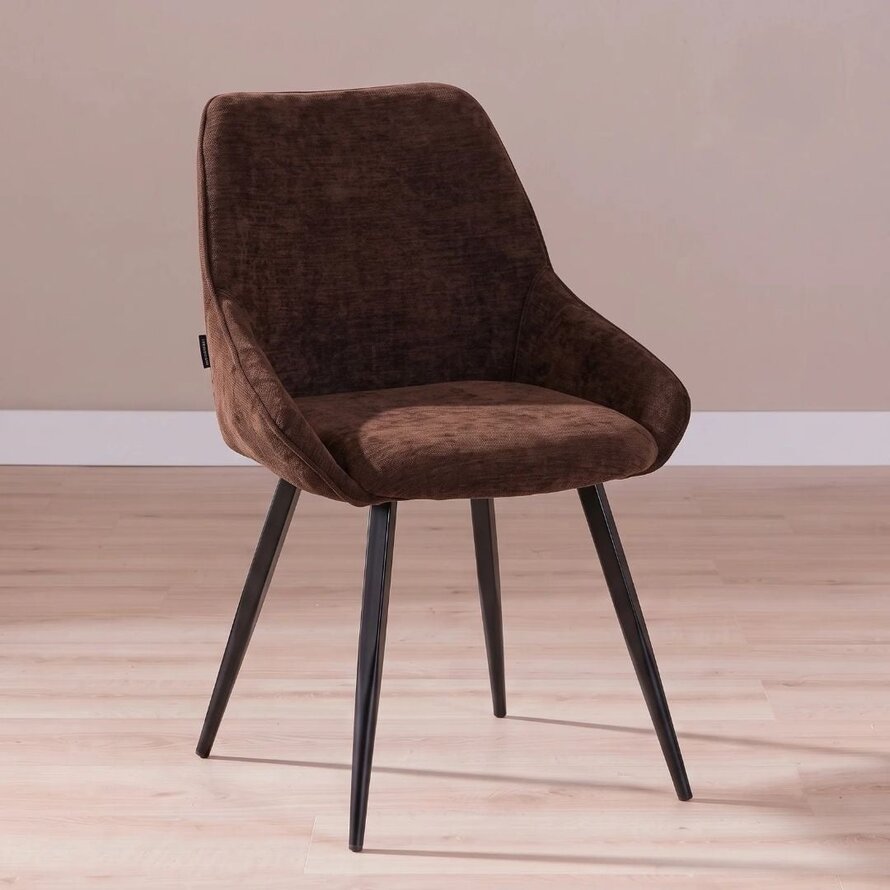 Stoel Lynn velvet bruin