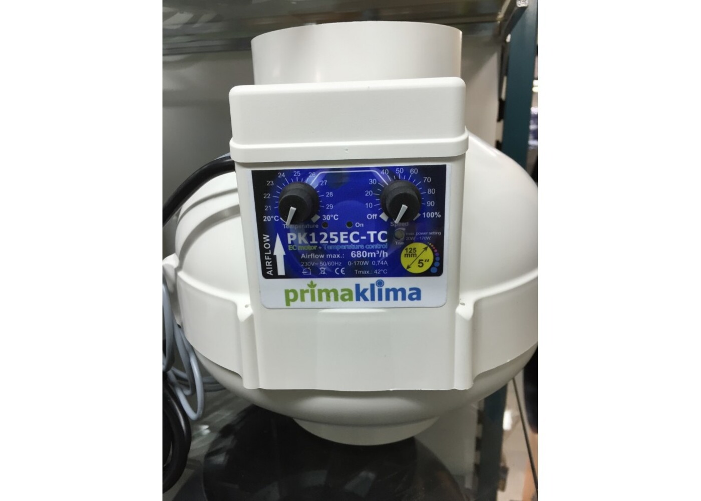 Prima Klima EC Ctrl. 125mm/680m3