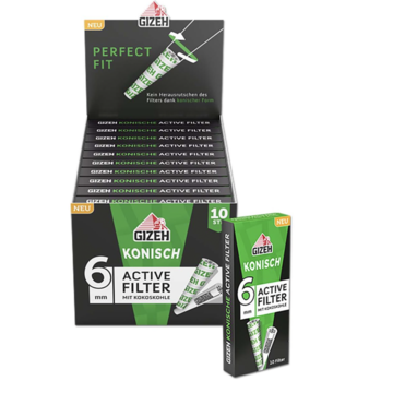 Gizeh Aktivkohlefilter konisch 10 Stk.