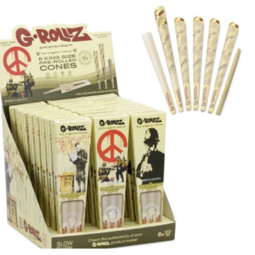G-Rollz Prerolled Cones Organic BANKSY King Size 6er
