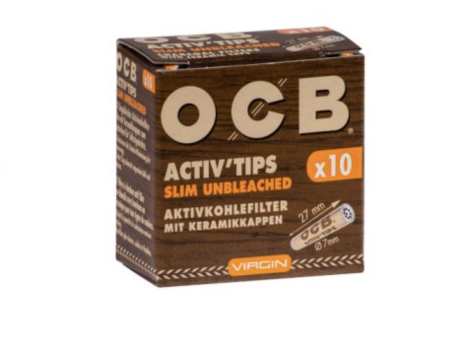 OCB OCB Virgin Unbleached Aktivkohlefilter 7mm 10stk.