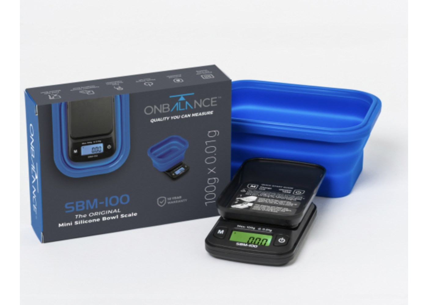 On Balance  Mini Silicone Waage Blue 100g x 0,01g