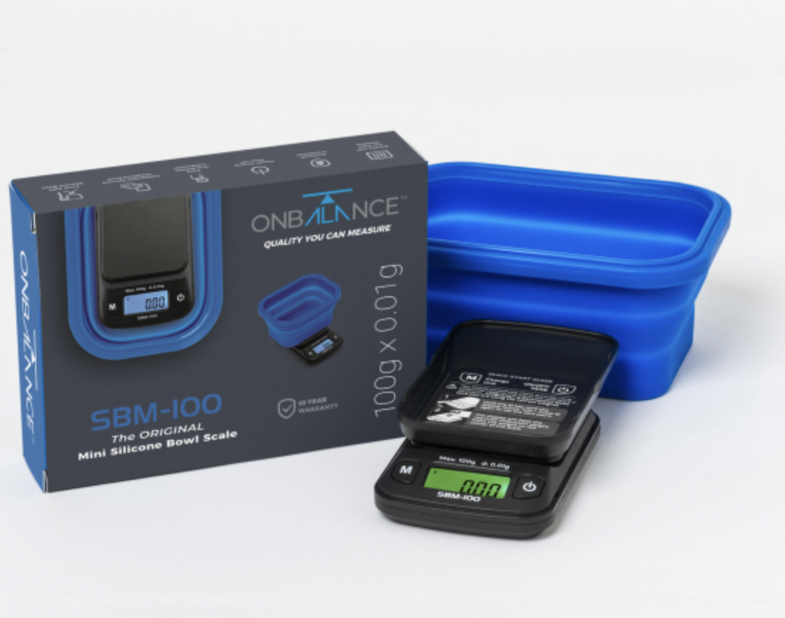 On Balance  Mini Silicone Waage Blue 100g x 0,01g