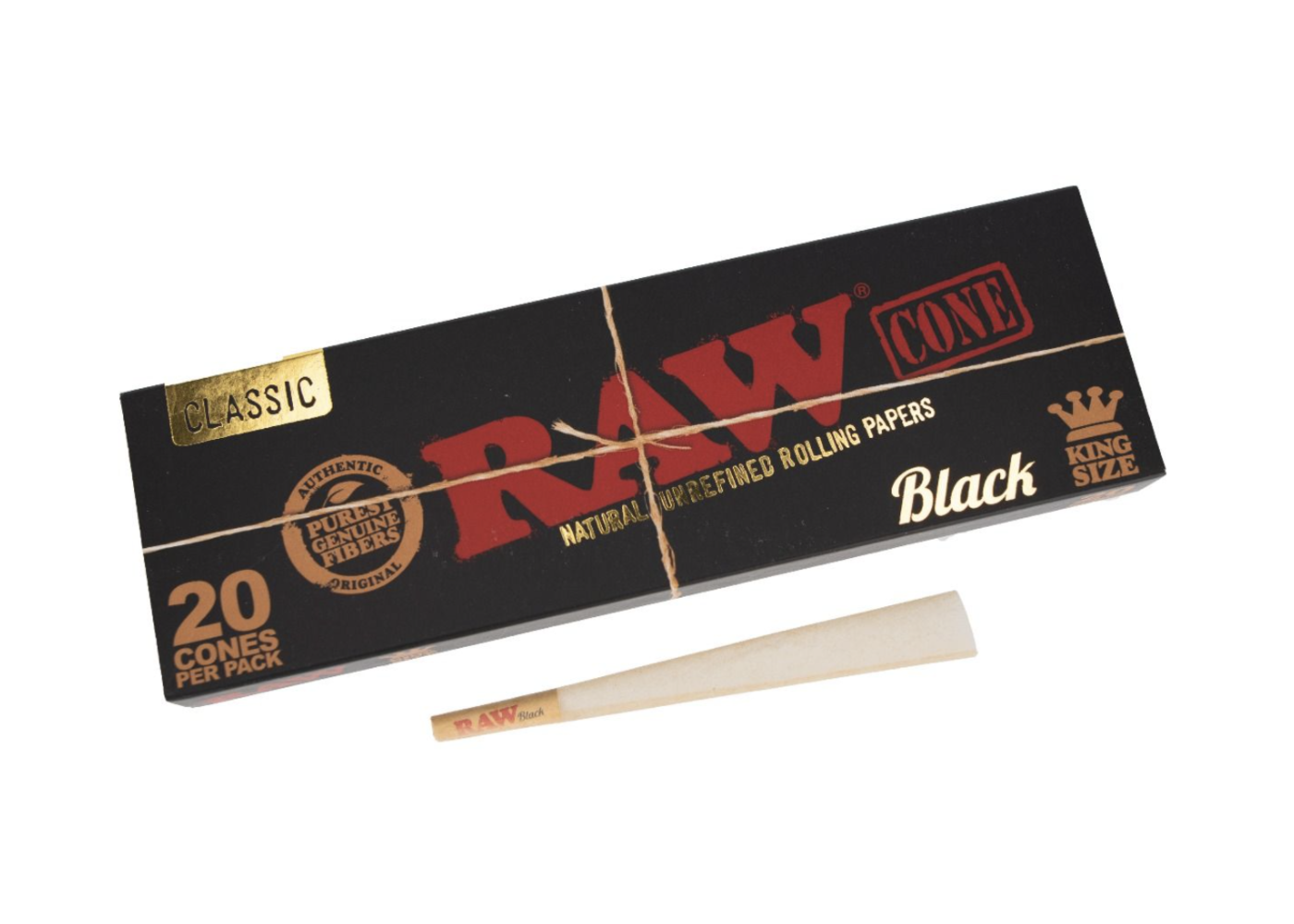 RAW Black Cones King Size 20 Stk.