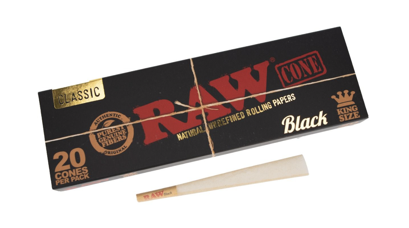 RAW RAW Black Cones King Size 20 Stk.