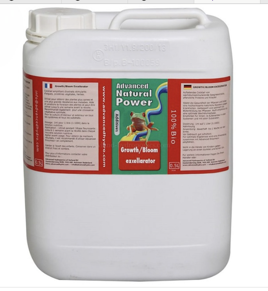 Advanced Hydroponic Adv. Natural Power Grow/Bloom Exc. 5l