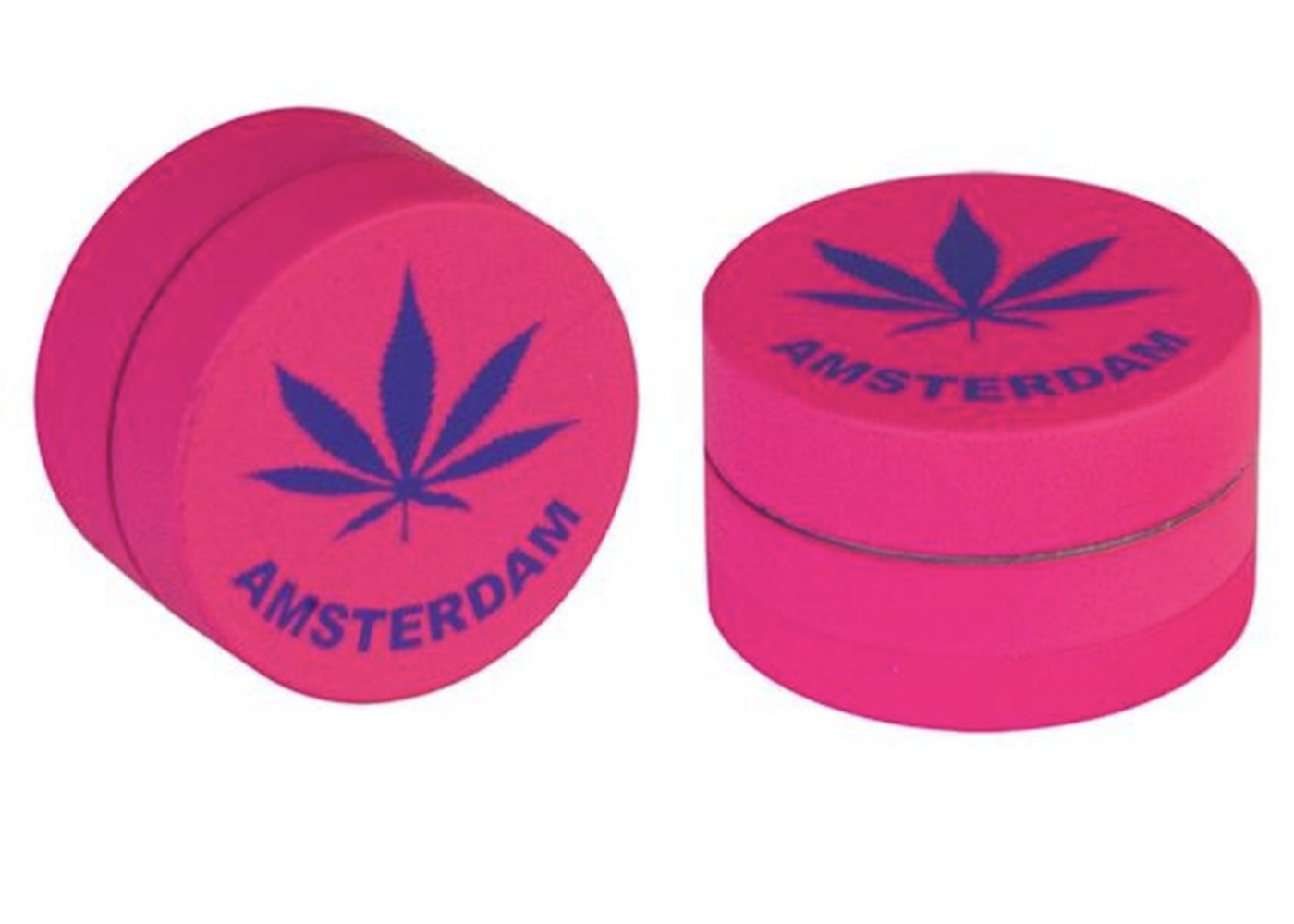 Grinder Alu Pink Hemp Leaf 3-tlg.