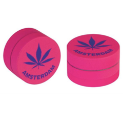 Grinder Alu Pink Hemp Leaf 3-tlg.