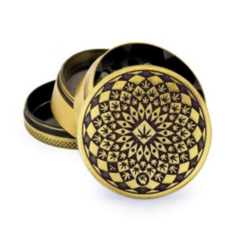 Alu Grinder Leaf Pattern Gold 4-tlg.