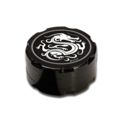 Black Leaf Grinder Aluminimium 2 Parts 40mm Dragon