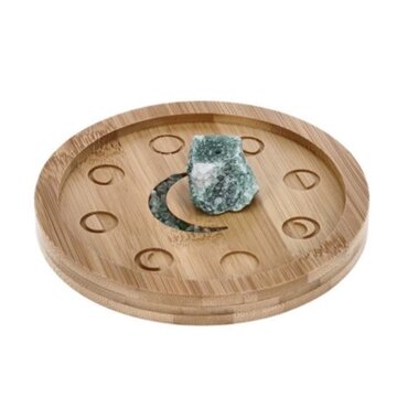  Räucherstäbchenhalter Mondphasen Aventurin grün 14cm