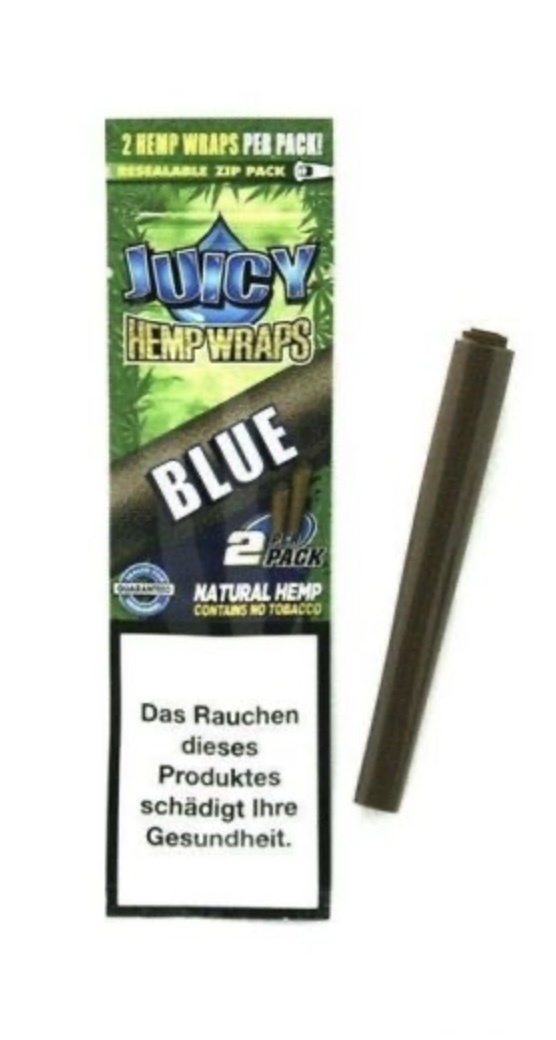 Juicy Juicy Hemp Wraps Blue - Black and Blueberry Blunt