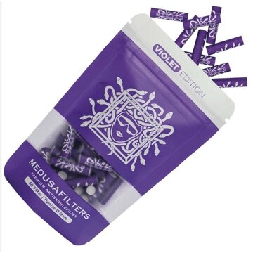 Medusa MEDUSA Aktivkohle- und Zellstoffilter 50 Stück, 6 mm Ø Slim VIOLET