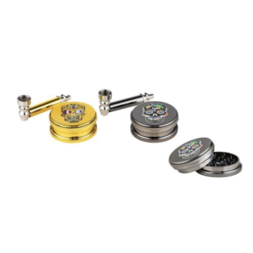  Purpfeife Crazy Skull Metall