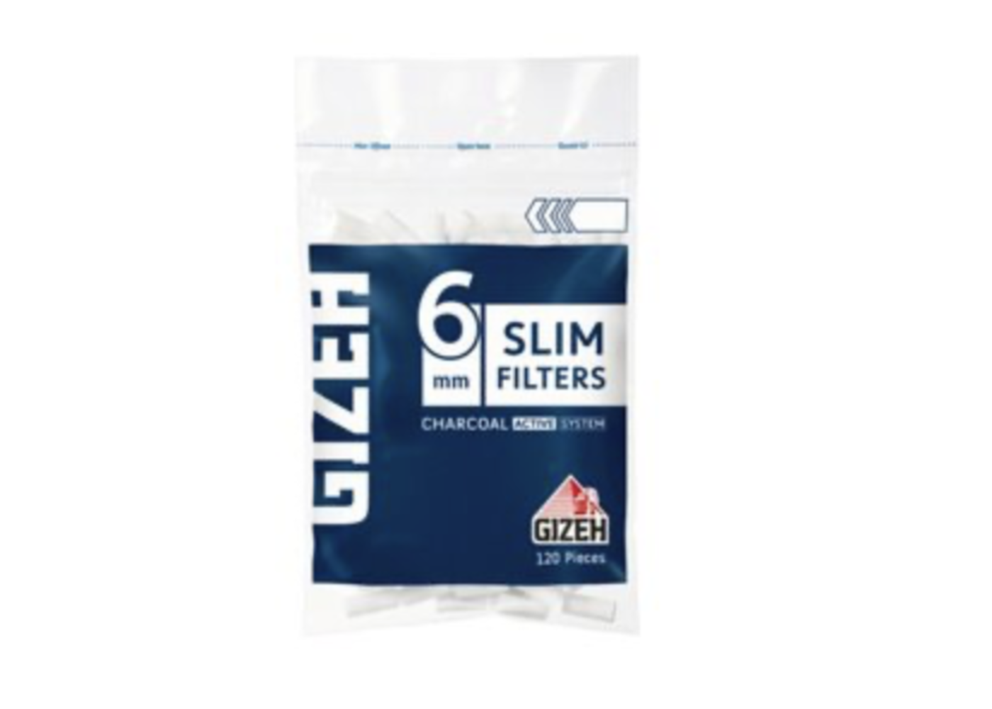 GIZEH Slim Filter Aktivkohle 6mm 120 Stk.