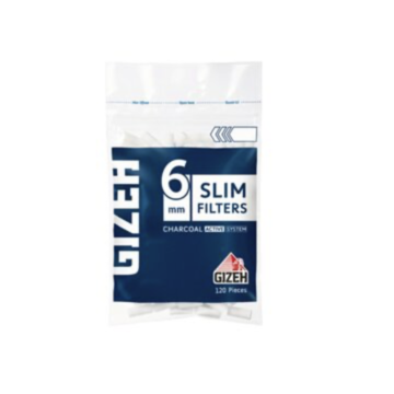  GIZEH Slim Filter Aktivkohle 6mm 120 Stk.