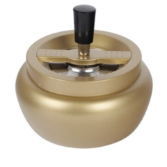 Drehaschenbecher gold 13cm