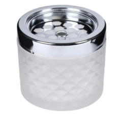 Glas Aschenbecher Windy Frosted weiss 9cm