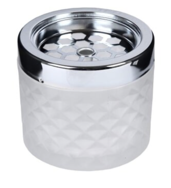 Glasaschenbecher Windy Frosted weiss 9cm