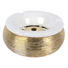 Windaschenbecher mit Struktur Gold 15cm