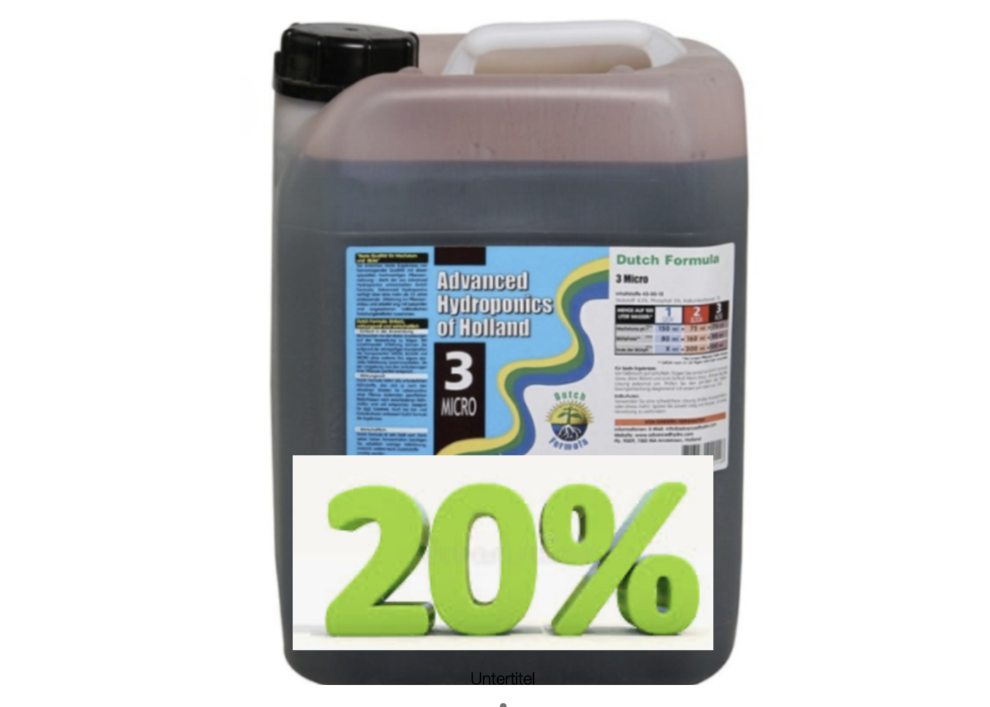 Advanced Hydroponic Advanced Hydroponics Dutch Formula Micro 10l