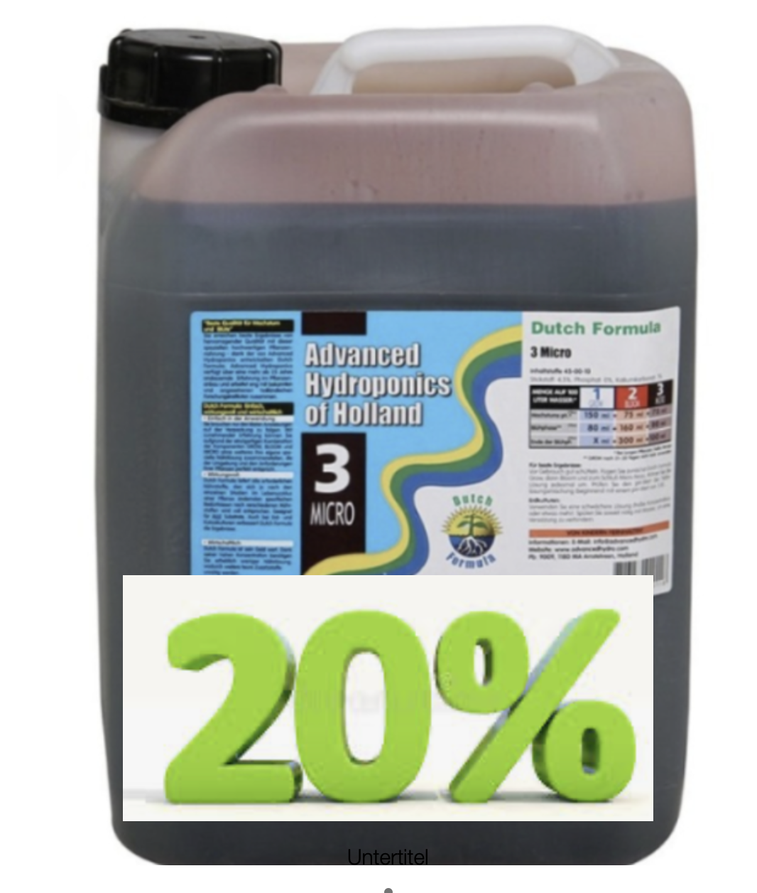 Advanced Hydroponic Advanced Hydroponics Dutch Formula Micro 10l