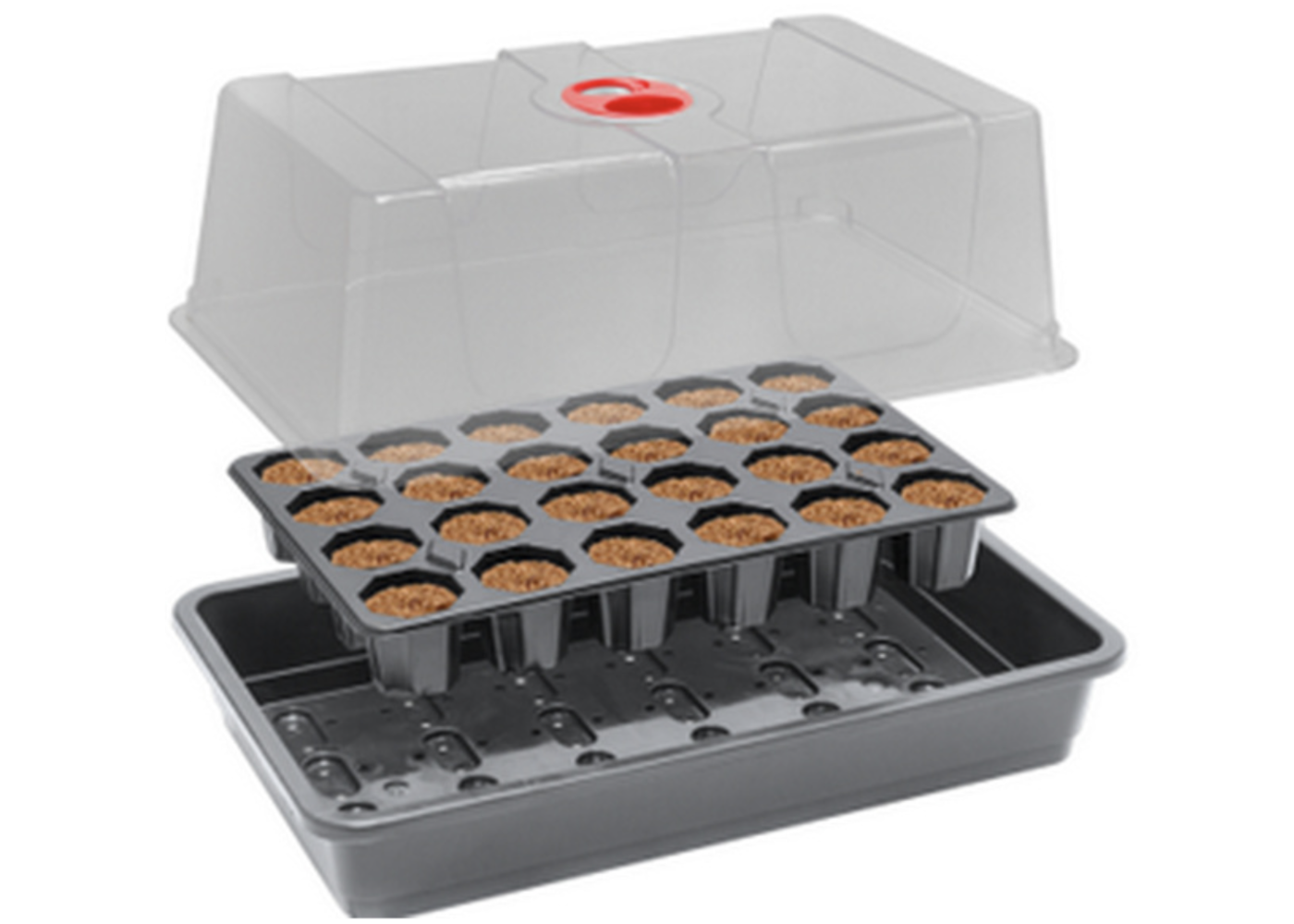 Root!t ROOTIT ANZUCHT-SET, INKL. 24ER TRAY ANZUCHTWÜRFEL + GEWÄCHSHAUS