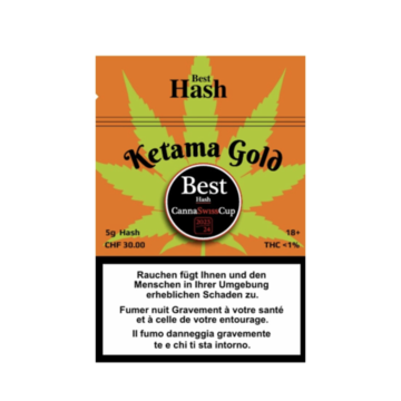  CBD Bio Sativa Swiss Best Hash Ketama Gold 5g