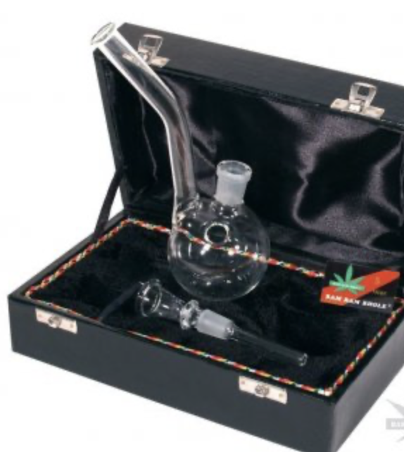 Glasbong im Koffer 17cm 14.5er