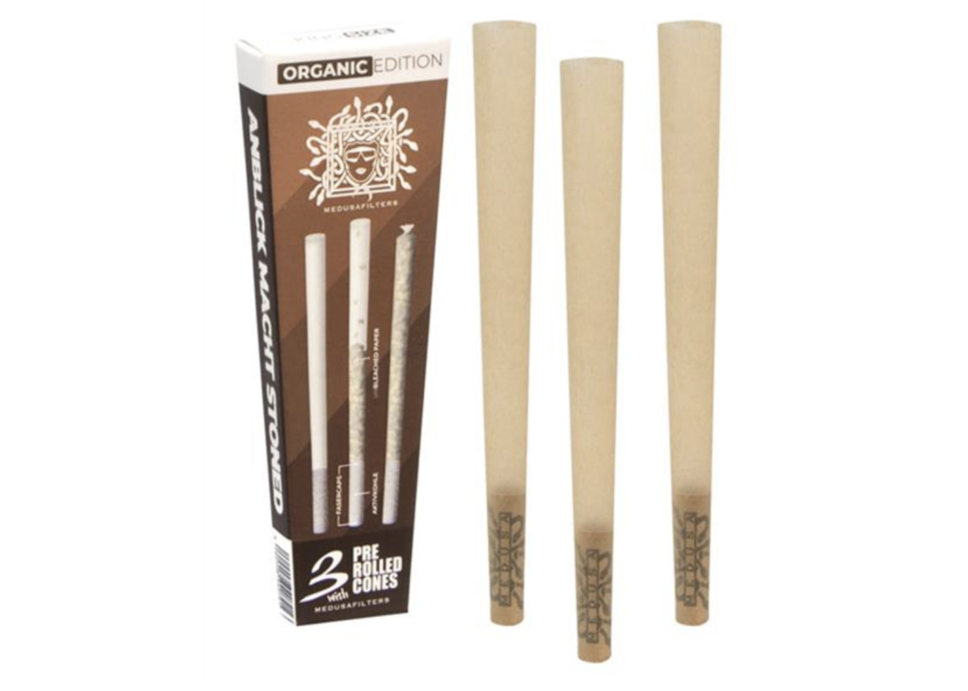 Medusa Pre-Rolled KS Cones ø 6mm Activecharcoal ORGANIC Edition