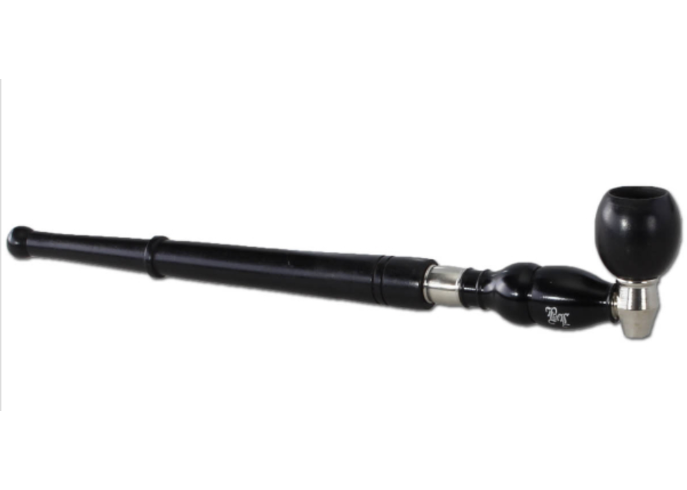 Metall Pfeife mit Filter Adapter Black Leaf