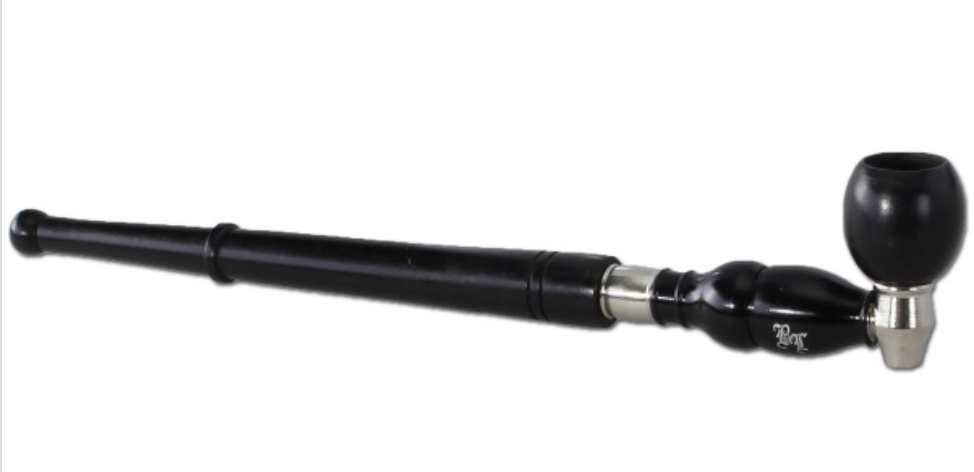 Metall Pfeife mit Filter Adapter Black Leaf