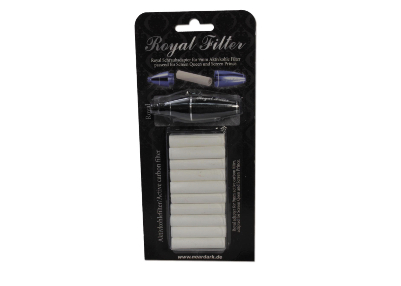 Metall Pfeife mit Filter Adapter Black Leaf