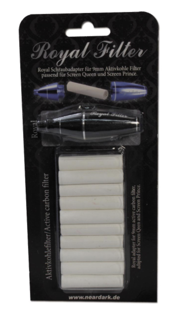 Metall Pfeife mit Filter Adapter Black Leaf