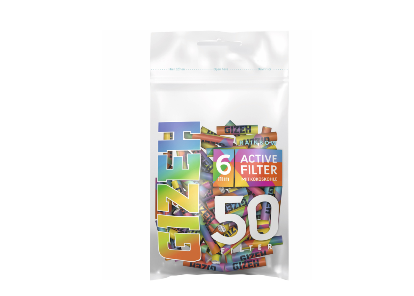 Gizeh Rainbow Active Filter 6mm 50 Stk.