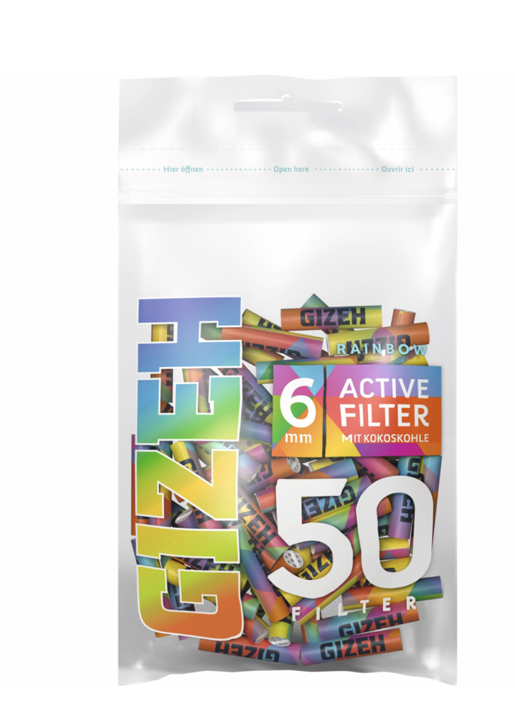 Gizeh Rainbow Active Filter 6mm 50 Stk.