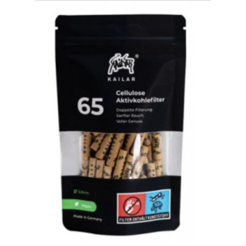 Kailar Kailar Cellulose- und Aktivkohlefilter 65er Pack, ORGANIC, 5.9 mm Ø