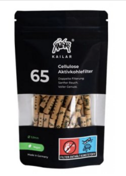 Kailar Kailar Cellulose- und Aktivkohlefilter 65er Pack, ORGANIC, 5.9 mm Ø