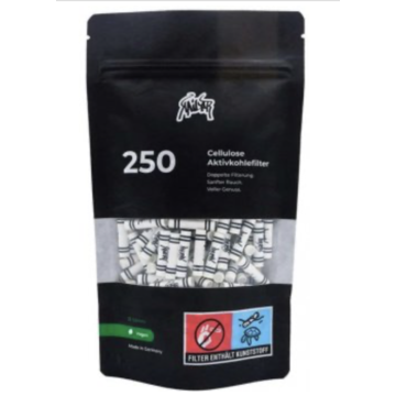 Kailar Kailar Cellulose- und Aktivkohlefilter 250er Pack, weiß, 5.9 mm Ø